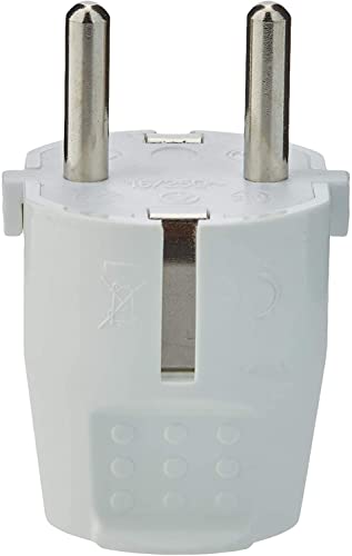 clavija recta de PVC, 4.8 mm, con toma a tierra, ideal para aplicaciones eléctricas. Perfecta para conexiones seguras y confiables, soporta hasta 16A. Calidad garantizada en cada uso.